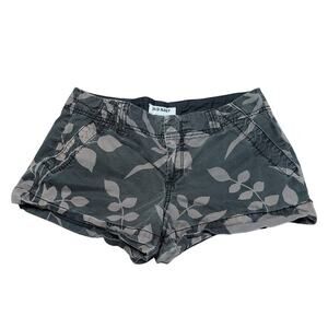 Old Navy Women's Cargo Shorts - Gray with Leaf Print